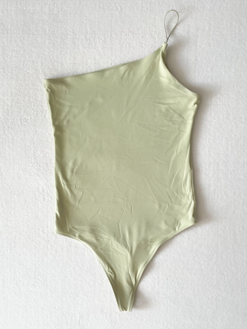 Babaton One-Shoulder Contour Bodysuit (Pistachio)